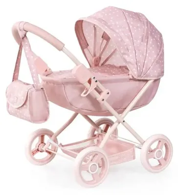 Image de Poussette pour poupées Bayer Design 12711AB Cosy, avec panier intégré, pliable, comprenant une couverture, un coussin et un sac