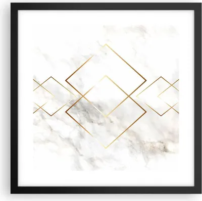 Produktbild von Gerahmtes Poster - Schwarzer Rahmen - Abstraktion modern - 40x40 cm - Wand Bild - Wanddeko - Wandbilder - Kunstposter - Wandposter - Bilderrahmen - Bilder - Kunstdruck - Wandbild - P2BAC40x40-4022