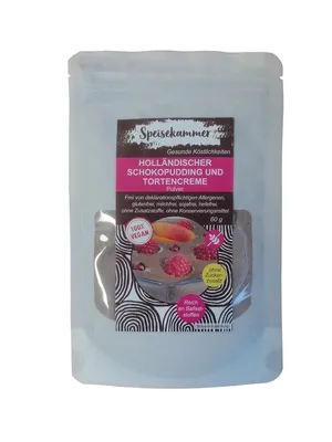 Produktbild von Speisekammer Veganer Holländischer Schokopudding und Tortencreme Pulver 60 g / Glutenfrei ohne Zuckerzusatz