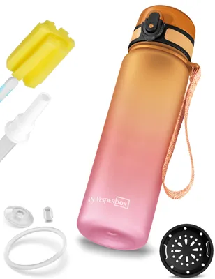 Produktbild von My Vesperbox® Trinkflasche Kinder [500ML] - Wasserflasche Kohlensäure Geeignet & Auslaufsicher - Water Bottle Kids - für Schule & Sport - Kinderflasche für Mädchen & Jungen - inkl. Ersatzdichtung