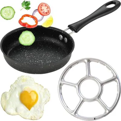 Immagine prodotto di Piccola padella in acciaio inossidabile da 14 cm con rivestimento antiaderente