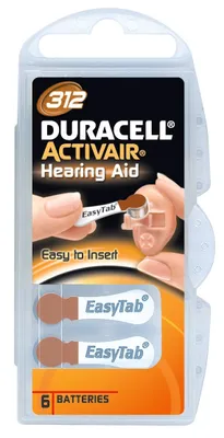 Zdjęcie produktu dla DURACELL 15070638 6 Knopfzellen 312 AC 1,45 V