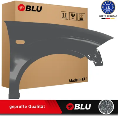 Zdjęcie produktu dla BLU Błotnik pasujący do Seat Altea 5P1/5P5 LS9N Prawy Czarny SchwarzTinta | 2004-2015 | Przedni Przód | Lakierowany | Gotowy do montażu | Stal