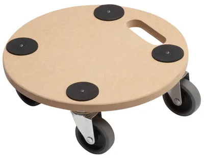 Produktbild von Metafranc Pflanzenroller Ø 350 mm 150 kg Tragkraft MDF-Platte TPE-Räder Möbelroller