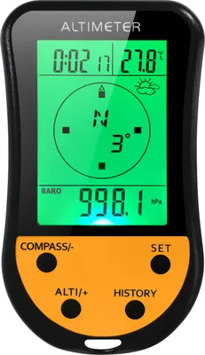 Zdjęcie produktu dla Elektroniczny wysokościomierz cyfrowy 8 w 1 Wielofunkcyjny mini wysokościomierz z podświetleniem LCD Barometr Kompas Termometr Prognoza pogody Kalendarz do wspinaczki na świeżym powietrzu Wędkarstwo piesze