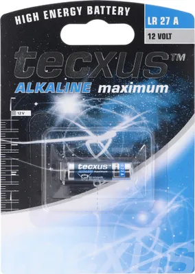 Produktbild von LR27 A Alkaline Batterie L828, 12 Volt, Abmessungen 28,8 x 8 mm