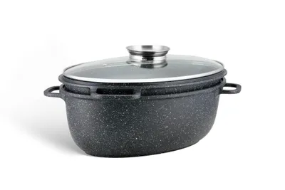 Produktbild von Bräter 3tlg. 8.0L ideal zum Braten von Enten und Gänsen inklusive Grillpfanne, (geeignet zum Kochen, Braten und Backen! perfekte Geschenkidee
