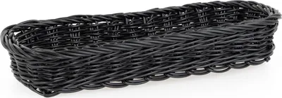 Produktbild von TECHNICA Besteckkorb aus Polyrattan – 270x100x45 mm – Spülmaschinengeeignet – Gastronomie Besteckkorb, Korb zur Besteckaufbewahrung – Für Buffet, Restaurant & Catering – Schwarz