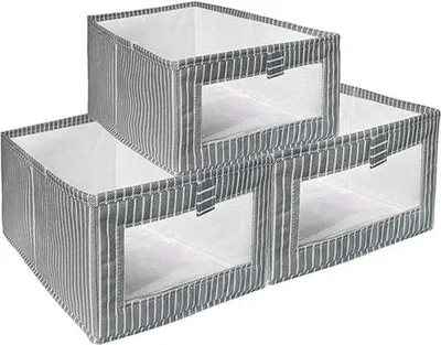 Image de Boîte de rangement pour vêtements \ Boîte de rangement pour vêtements à motif bois