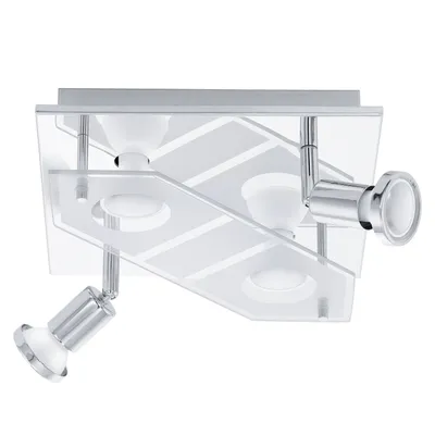 Immagine prodotto di EGLO plafoniera 4 luci GU10-LED CROMO/CABO SATINATO con cambio colore 75379