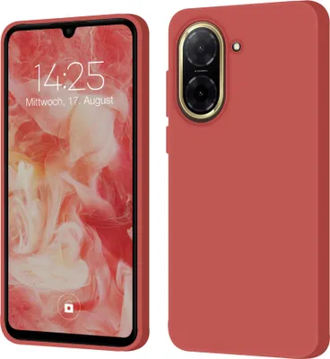 Produktbild von Hülle für Xiaomi Redmi A5 Case Cover Bumper Silikon Softgrip Schutzhülle Farbe: Rot