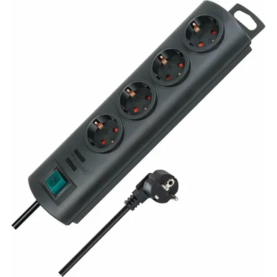 Obrázek produktu pro Brennenstuhl Primera-Line, 4 AC zásuvky / AC zásuvek, Černá, 1,5 m, 370 mm, 85 mm, 60 mm