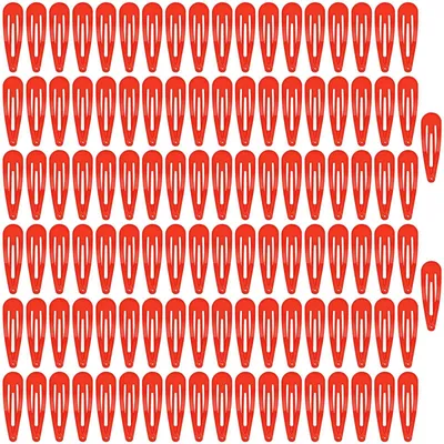 Produktbild von Haarspangen für Mädchen, 110 Stück, schwarze Haarspangen, Metallhaarspangen für Haarstyling, Make-up, Friseurzubehör, rot
