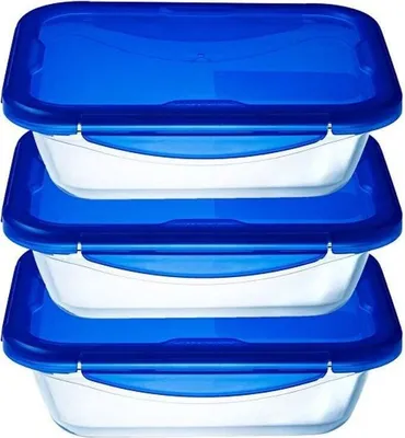 Produktbild von Cook & Go Lunchbox met Deksel 800 ml Set van 3 Stuks