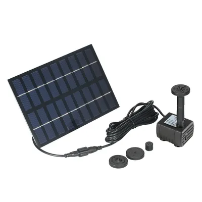 Obrázok produktu pre Solárne vodné čerpadlo, slabé osvetlenie, 165 l/h, 150 cm výška, záhradná fontána, bazén, bezkartáčové vodné čerpadlo na cirkuláciu vody, fontána pre jazierka