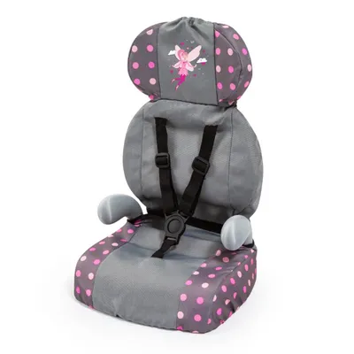 Produktbild von Bayer Design 67566AA Puppenautositz, mit Kopfstütze, Armlehne, Sitz für Puppen, Puppenzubehör, Deluxe grau