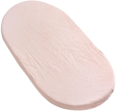 Produktbild von Pink Musselin Spannbettlaken mit Gummiband 80x40cm