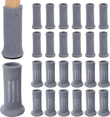 Produktbild von Famanu Möbelbeinsocken 24 Stück - Antirutsch, elastisch, mit Filz