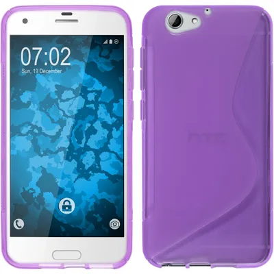 Produktbild von PhoneNatic Case kompatibel mit HTC One A9s - lila Silikon Hülle S-Style Cover