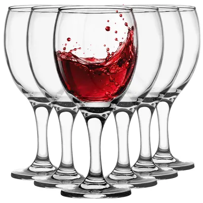 Produktbild von KADAX Weingläser 330 ml, 6er Set, Rotweingläser aus Glas, spülmaschinengeeignet, Weißweingläser, KI-generiertes Bild