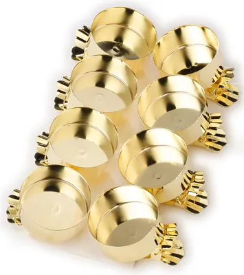 Produktbild von Clip-Teelichthalter, gold, Metall, 5cm, 8 Stück