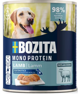 Obrázek produktu pro BOZITA Monoproteinová pašteta s jehněčím - mokrá krmiva pro psy - 800 g