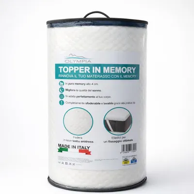 Memory-Schaum-Topper 160x190x5 cm, rutschfest, waschbar