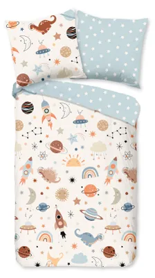 Zdjęcie produktu dla Good Morning KinderBettbezug "planets" - multi - (135x200 cm) - Baumwolle