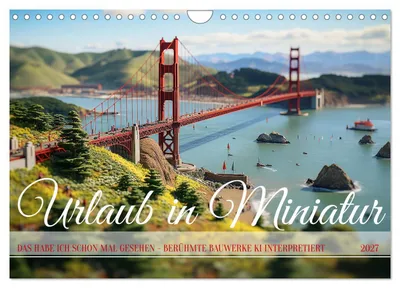 Produktbild von Urlaub in Miniatur (Wandkalender 2027 DIN A4 quer), CALVENDO Monatskalender
