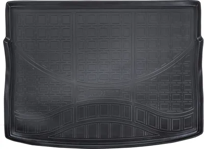 Image de Tapis De Coffre en Caoutchouc TPE Pour Volkswagen Golf 7 2013-2019 Hatchback, Bord Haut, Noir, Antidérapant, Toutes Saisons