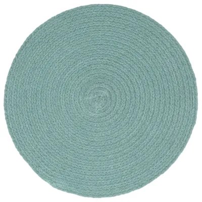 Image de vidaXL Sets de table 4 pcs. Vert 38 cm Rond Coton