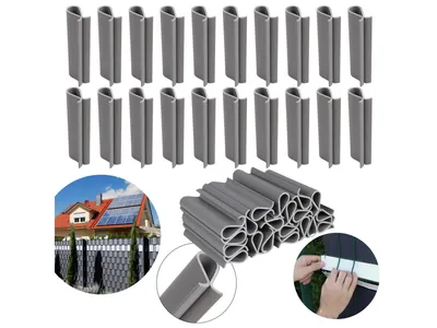 Obrázek produktu pro Plotové páskové příchytky, příchytky pro upevnění krytu 4,75cm, 20 kusů Šedá