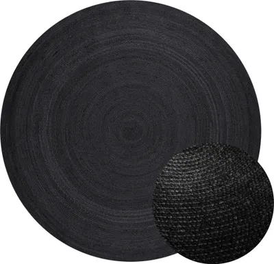 Produktbild von Hanse Home Jute Braided Jute Teppich Rund Rangpur Schwarz