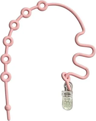 Produktbild von Spielzeugträger Kinder - Pop-Toy-Träger Bite Ring - Toys Secure - Verstellbare Länge - 20-40 cm - Pink