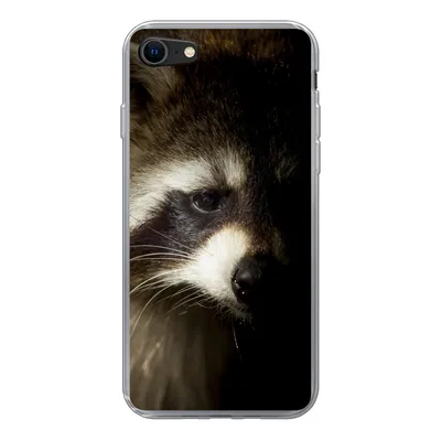 Produktbild von MuchoWow® Handyhülle Schutzhülle Hülle für iPhone 8 Waschbär - Wilde Tiere - Schwarz Silikon Softcase Handy Hülle - Schutzhaube