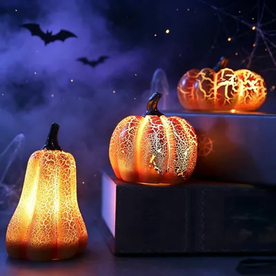Productafbeelding van 3 Stuks Pompoenverlichting Decoratie voor Halloween