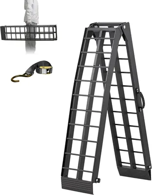 Immagine prodotto di Piattaforma di carico per rimorchio, pieghevole, in alluminio, portata 340 kg