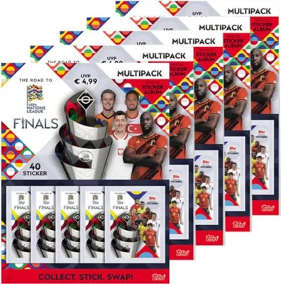 Zdjęcie produktu dla Topps - Droga do Ligi Narodów UEFA - Sammelsticker - 5 Multipack