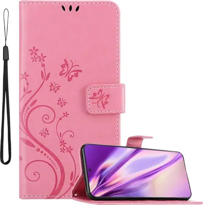 Produktbild von Cadorabo Hülle für Samsung Galaxy S21 ULTRA Schutz Hülle in Rosa Schutzhülle Handy Hülle Etui Case Blumen Flower