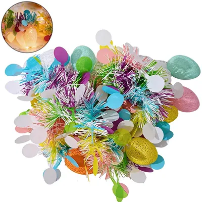 Produktbild von 2M Oster-Lichterkette mit 10 LED Ostereiern,Glitzernde Osterdeko mit Pailletten,Batteriebetriebene Girlande für Osterkörbe, Geschenke & Tischdeko
