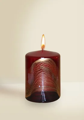 Produktbild von Designkerze Lotos Stumpenkerze Dunkelrot 100 x Ø 70 mm, 1 Stück
