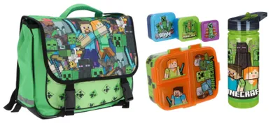 Produktbild von Minecraft-Schulset; Rucksack und Lunchbox