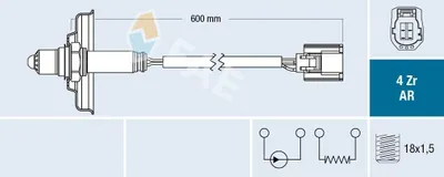 Produktbild von FAE Lambdasonde für MAZDA 2 Schrägheck (DE, DH3) vor-Kat 75636