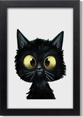 Produktbild von Bild 20x30 MDF-Rahmen, Wandkunst Katze