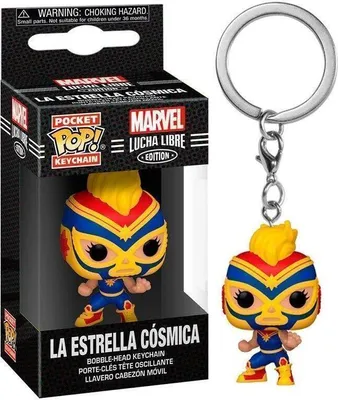 Zdjęcie produktu dla Brelok POP: Marvel Luchadores - Kapitan Marvel (brelok)