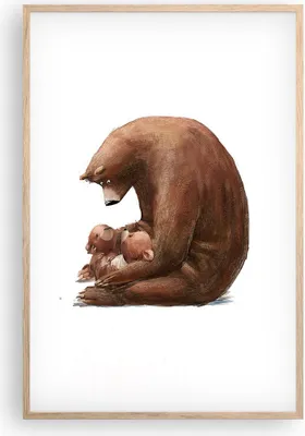Produktbild von Gerahmtes Poster - Rahmen in heller Eiche - Bär Teddybären Kinder - 61x91,5 cm - Wand Bild - Wanddeko - Wandbilder - Kunstposter - Wandposter - Bilderrahmen - Bilder - Kunstdruck - P2NPA61x91-4732