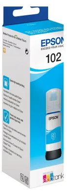Obrázek produktu pro Epson 102, Originální, Azurová, Epson, - EcoTank ET-4750 - EcoTank ET-3750 - EcoTank ET-3700 - EcoTank ET-2750 - EcoTank ET-2700, 70 ml, Inkoustový tisk
