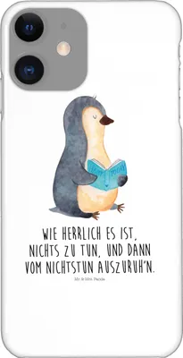 Produktbild von Mr. & Mrs. Panda Iphone 11 Handyhülle Pinguin Buch - Weiß - Geschenk, Hülle, Urlaub, Pinguine, Handy Schutzhülle, Cover, Case
