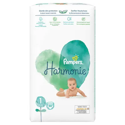 Produktbild von Pampers harmonie Windeln 2-5kg, Gre 1-neu, 50 Stck