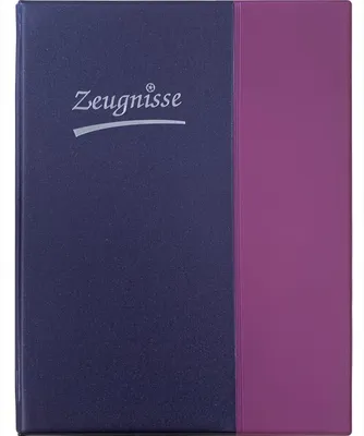 Produktbild von Zeugnismappe/Zeugnisringbuch DIN A4 mit 10 Hüllen / Farbe: metallic lila